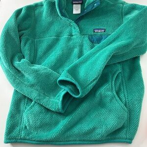 Patagonia women’s retool tsnap pullover, green, medium